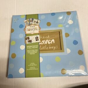 Sandra Magsamen Scrapbook Complete Baby Boy Blue 12 in x 12 in Stars Dot 20 Page